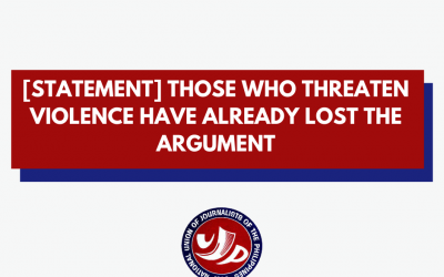 [Statement] Those who threaten violence have already lost the argument