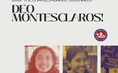 Statement | Drop the charges against journalist Deo Montesclaros